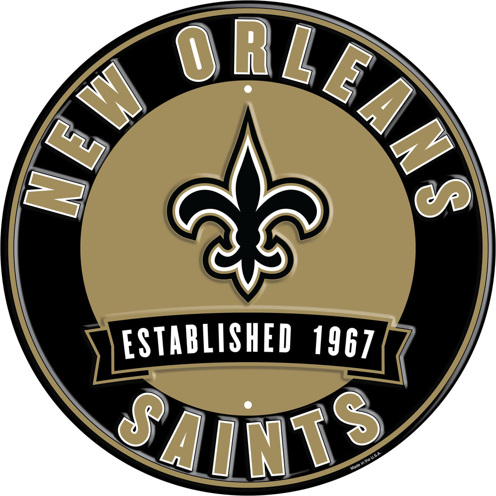 Wholesale NFL2116-Metal Est date circles / N2116-New Orleans Saints