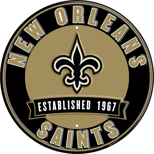 Wholesale NFL2116-Metal Est date circles / N2116-New Orleans Saints