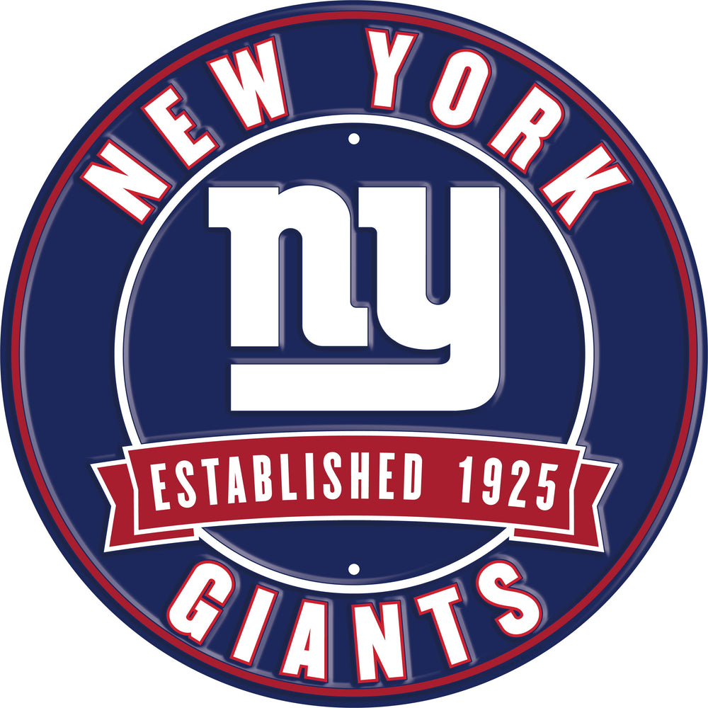 Wholesale NFL2116-Metal Est date circles / N2116-New York Giants