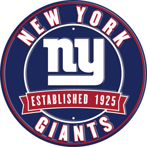 Wholesale NFL2116-Metal Est date circles / N2116-New York Giants