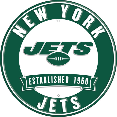 Wholesale NFL2116-Metal Est date circles / N2116-New York Jets