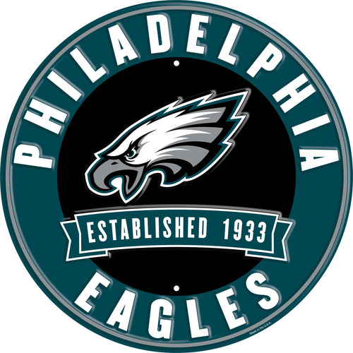 Wholesale NFL2116-Metal Est date circles / N2116-Philadelphia Eagles