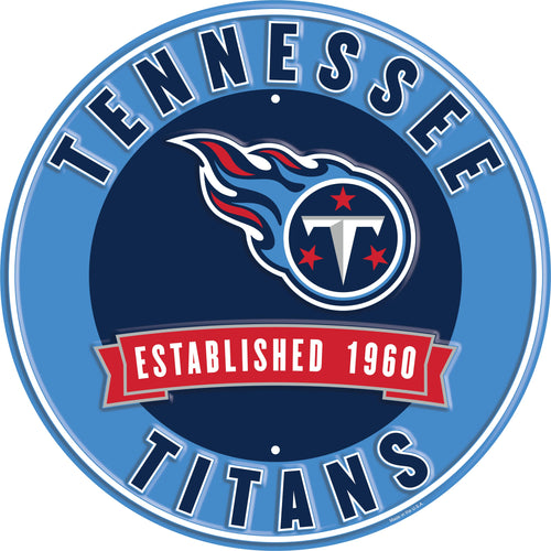 Wholesale NFL2116-Metal Est date circles / N2116-Tennessee Titans