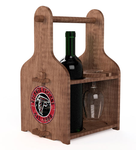 Wholesale NFL2120-Picnic Wine Holder / With Wine / N2120-Atlanta Falcons