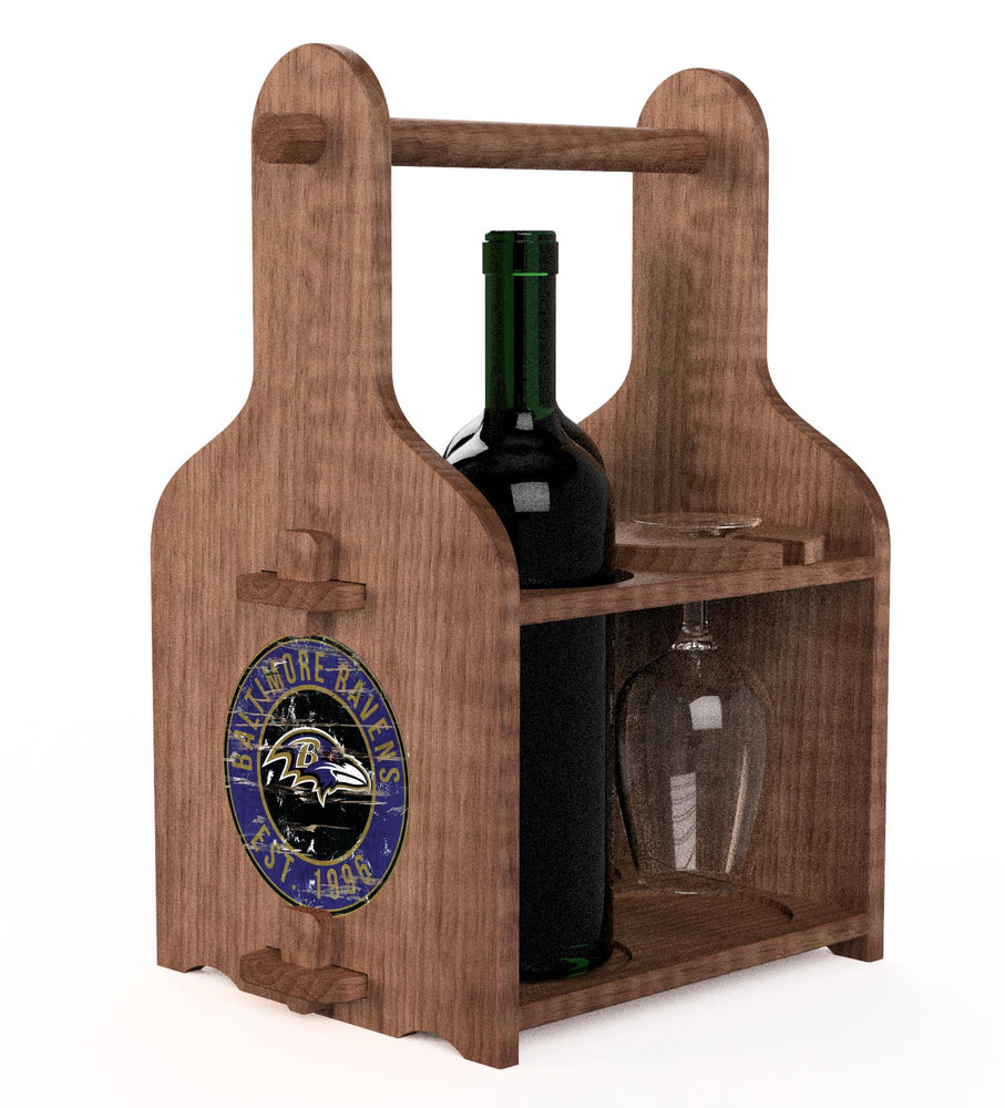 Wholesale NFL2120-Picnic Wine Holder / With Wine / N2120-Baltimore Ravens