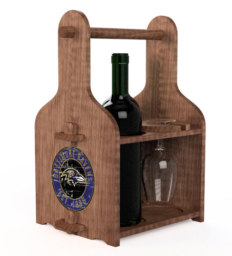 Wholesale NFL2120-Picnic Wine Holder / With Wine / N2120-Baltimore Ravens
