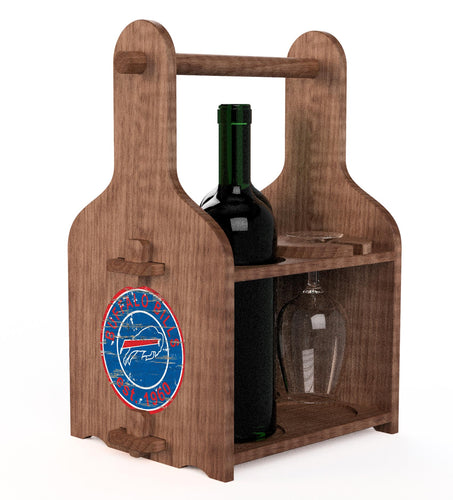 Wholesale NFL2120-Picnic Wine Holder / With Wine / N2120-Buffalo Bills
