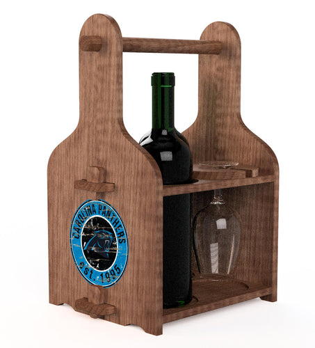 Wholesale NFL2120-Picnic Wine Holder / With Wine / N2120-Carolina Panthers