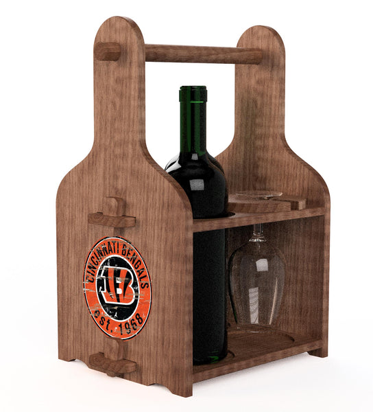 Wholesale NFL2120-Picnic Wine Holder / With Wine / N2120-Cincinnati Bengals