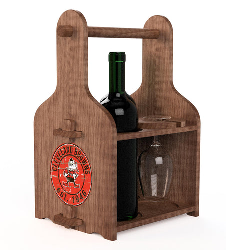 Wholesale NFL2120-Picnic Wine Holder / With Wine / N2120-Cleveland Browns