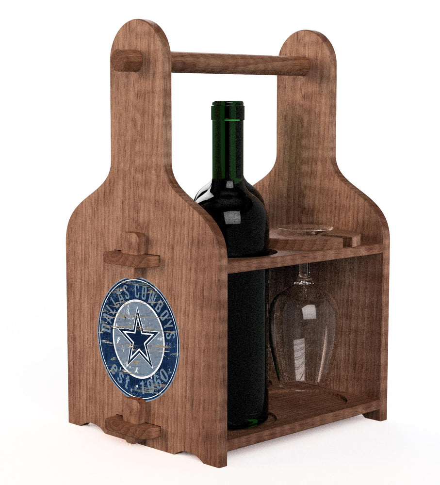 Wholesale NFL2120-Picnic Wine Holder / With Wine / N2120-Dallas Cowboys