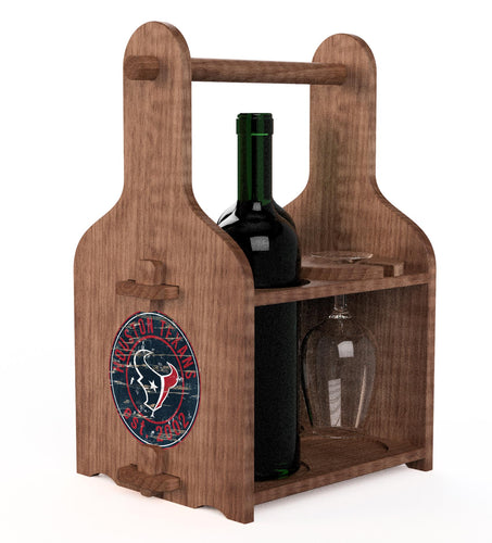Wholesale NFL2120-Picnic Wine Holder / With Wine / N2120-Houston Texans