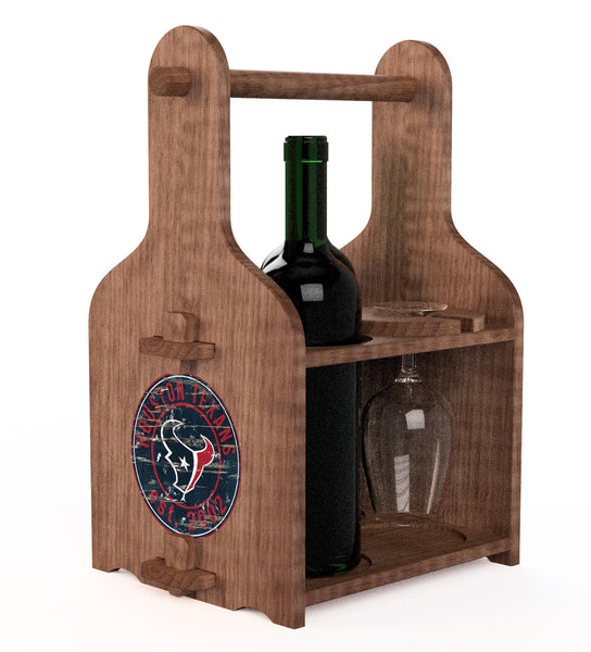 Wholesale NFL2120-Picnic Wine Holder / With Wine / N2120-Houston Texans