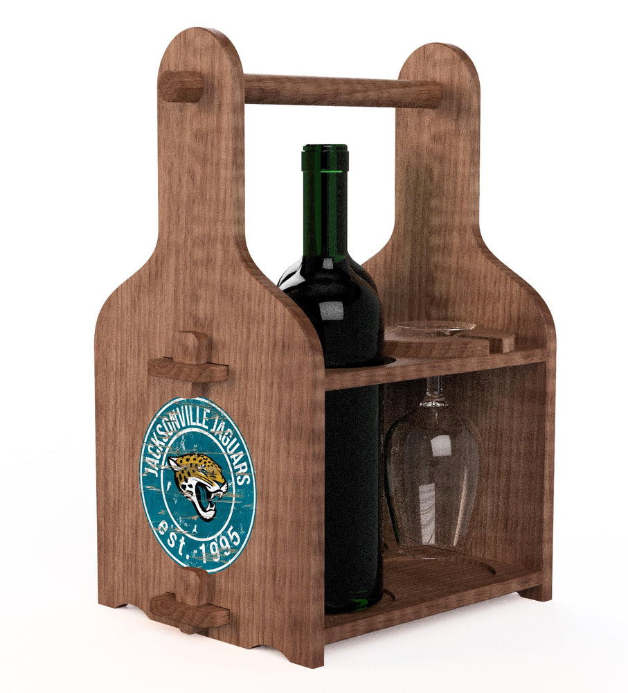 Wholesale NFL2120-Picnic Wine Holder / With Wine / N2120-Jacksonville Jaguars