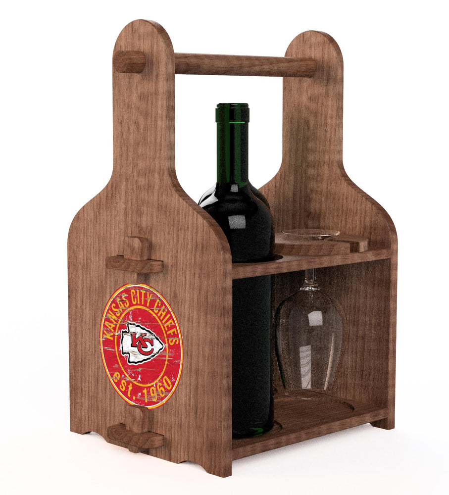 Wholesale NFL2120-Picnic Wine Holder / With Wine / N2120-Kansas City Chiefs