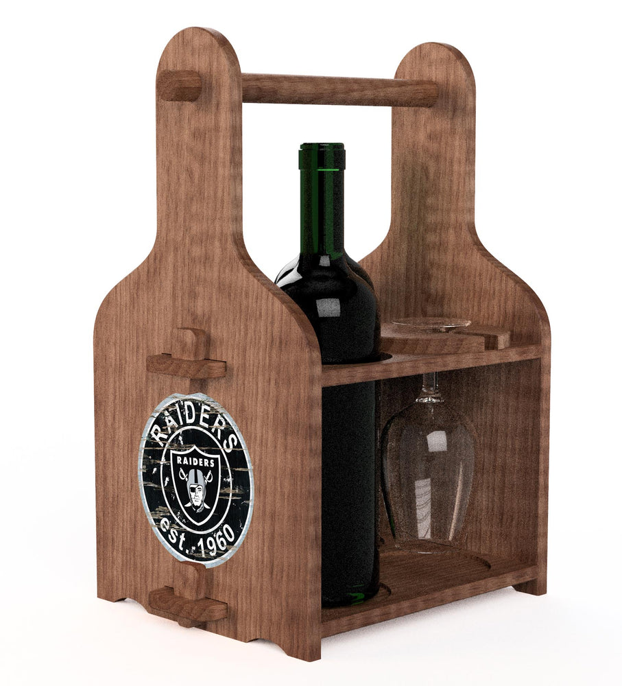 Wholesale NFL2120-Picnic Wine Holder / With Wine / N2120-Las Vegas Raiders
