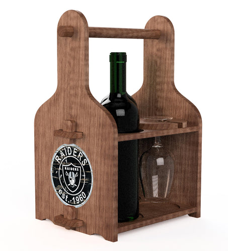 Wholesale NFL2120-Picnic Wine Holder / With Wine / N2120-Las Vegas Raiders