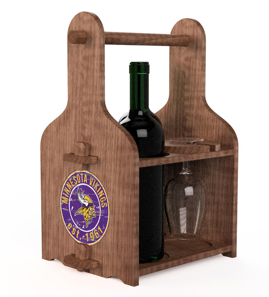 Wholesale NFL2120-Picnic Wine Holder / With Wine / N2120-Minnesota Vikings