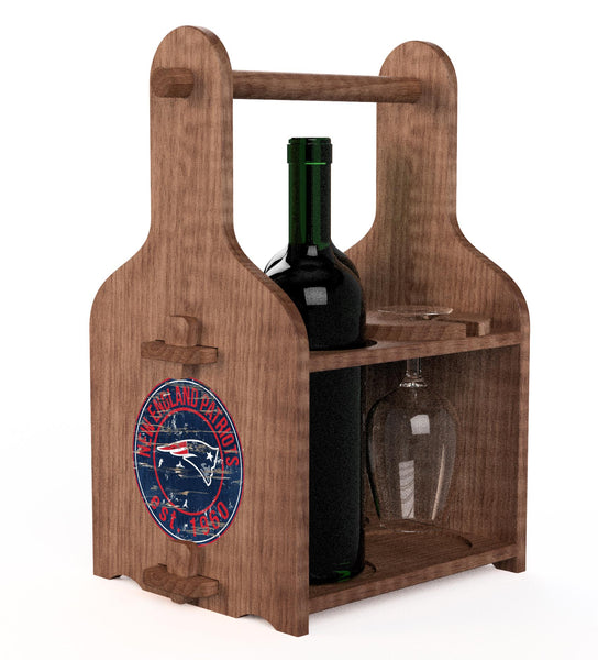 Wholesale NFL2120-Picnic Wine Holder / With Wine / N2120-New England Patriots