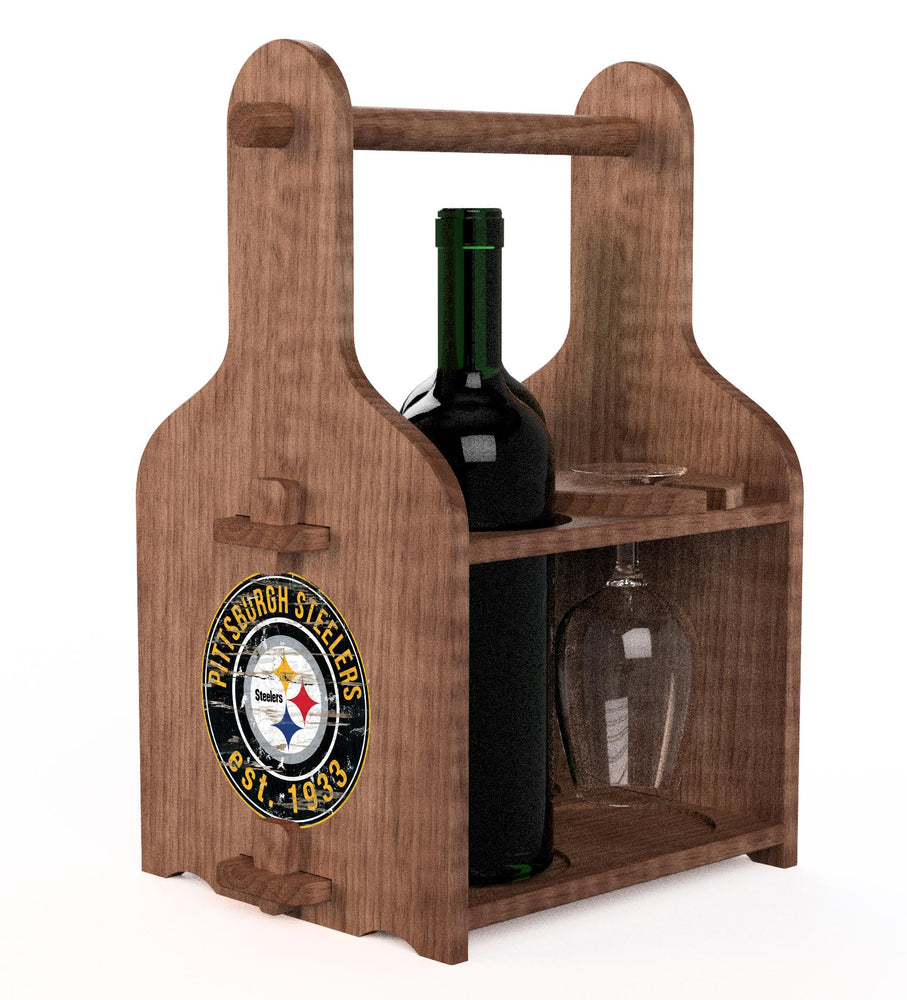 Wholesale NFL2120-Picnic Wine Holder / With Wine / N2120-Pittsburgh Steelers