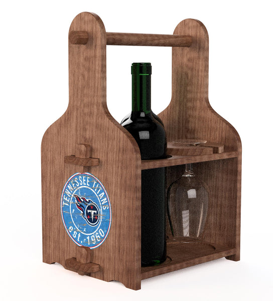 Wholesale NFL2120-Picnic Wine Holder / With Wine / N2120-Tennessee Titans