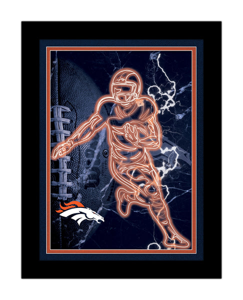 Wholesale NFL2128-Neon Player 12x16 / N2128-Denver Broncos