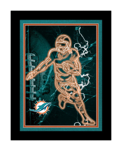 Wholesale NFL2128-Neon Player 12x16 / N2128-Miami Dolphins