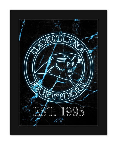 Wholesale NFL2129-Neon Circle Logo 12x16 / N2129-Carolina Panthers