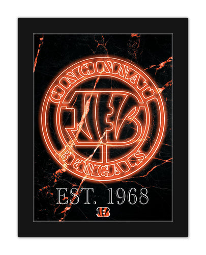 Wholesale NFL2129-Neon Circle Logo 12x16 / N2129-Cincinnati Bengals