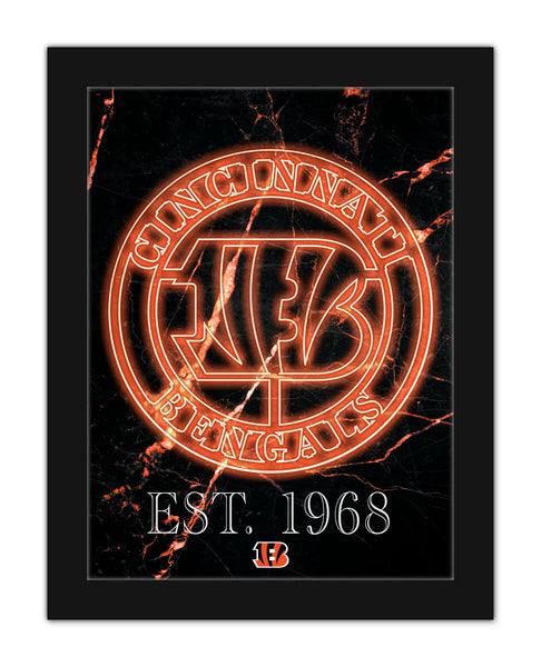 Wholesale NFL2129-Neon Circle Logo 12x16 / N2129-Cincinnati Bengals