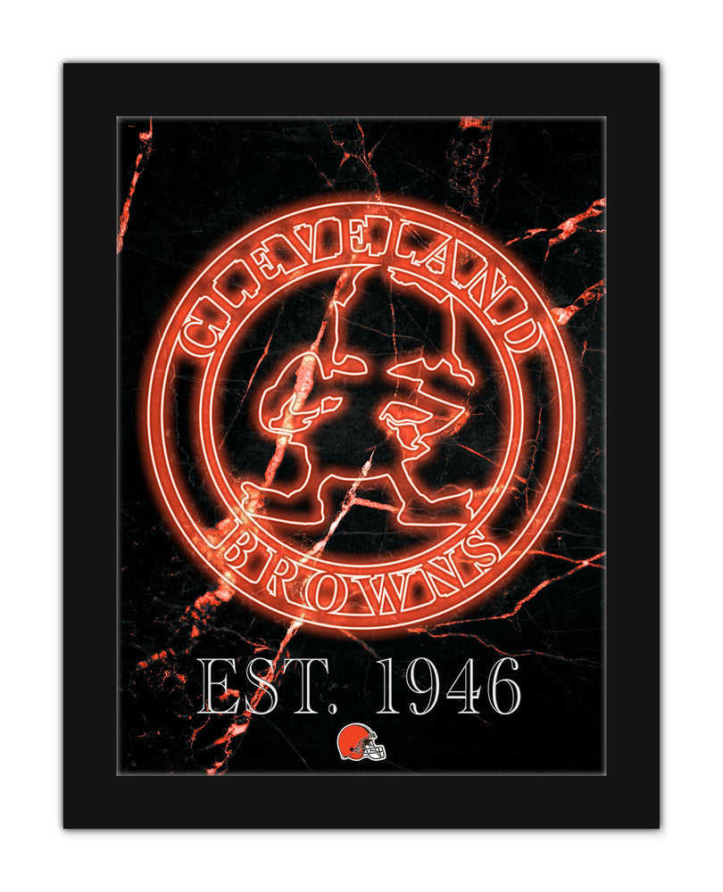 Wholesale NFL2129-Neon Circle Logo 12x16 / N2129-Cleveland Browns