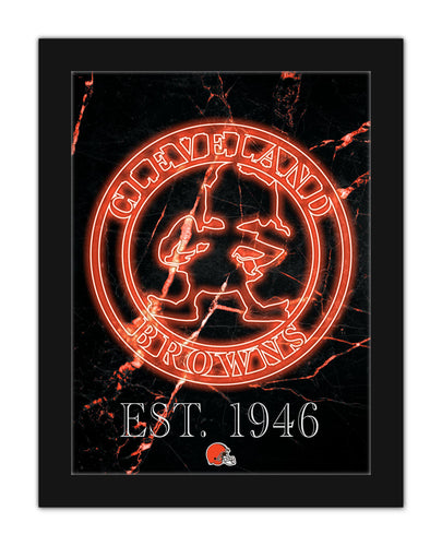 Wholesale NFL2129-Neon Circle Logo 12x16 / N2129-Cleveland Browns