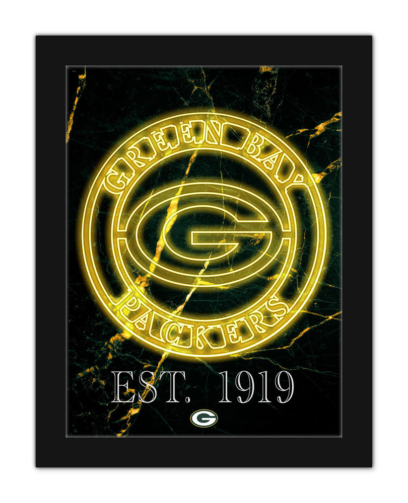 Wholesale NFL2129-Neon Circle Logo 12x16 / N2129-Green Bay Packers