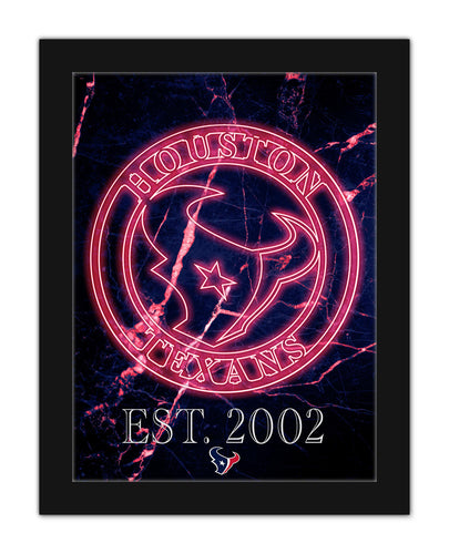 Wholesale NFL2129-Neon Circle Logo 12x16 / N2129-Houston Texans