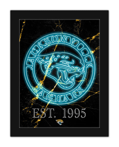 Wholesale NFL2129-Neon Circle Logo 12x16 / N2129-Jacksonville Jaguars