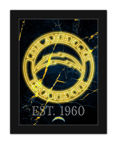 Wholesale NFL2129-Neon Circle Logo 12x16 / N2129-Los Angeles Chargers
