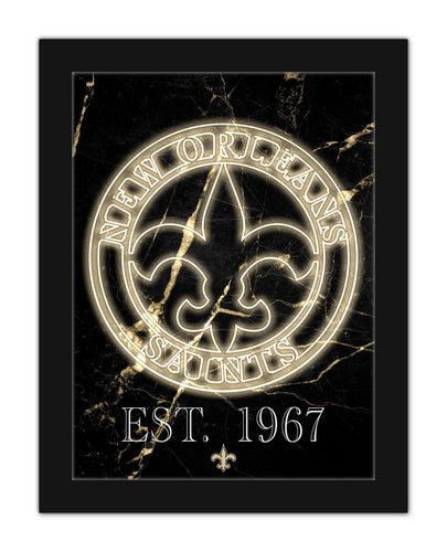 Wholesale NFL2129-Neon Circle Logo 12x16 / N2129-New Orleans Saints