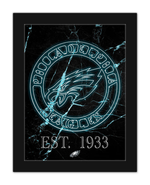 Wholesale NFL2129-Neon Circle Logo 12x16 / N2129-Philadelphia Eagles