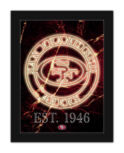 Wholesale NFL2129-Neon Circle Logo 12x16 / N2129-San Francisco 49ers