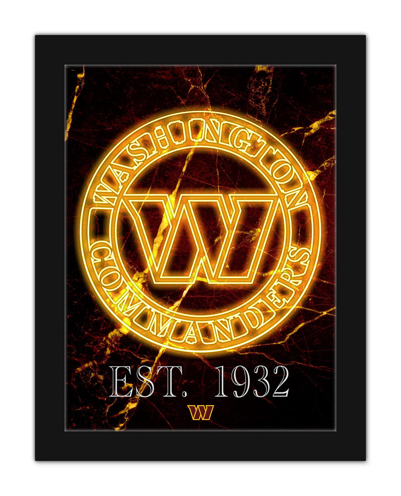 Wholesale NFL2129-Neon Circle Logo 12x16 / N2129-Washington Commanders