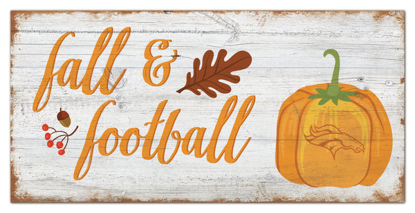 Wholesale NFL2135-Fall and Football 6x12 (1) / N2135-Denver Broncos