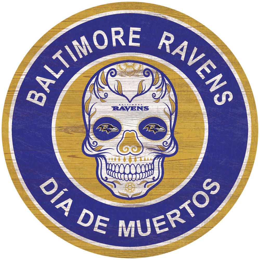 Wholesale NFL2141-Sugar Skull Circle / N2141-Baltimore Ravens