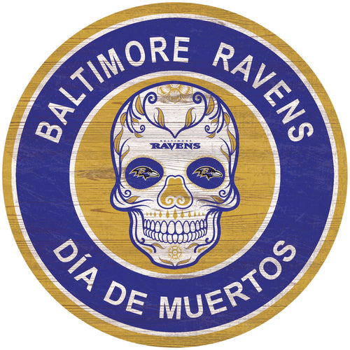 Wholesale NFL2141-Sugar Skull Circle / N2141-Baltimore Ravens