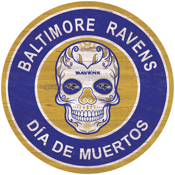 Wholesale NFL2141-Sugar Skull Circle / N2141-Baltimore Ravens