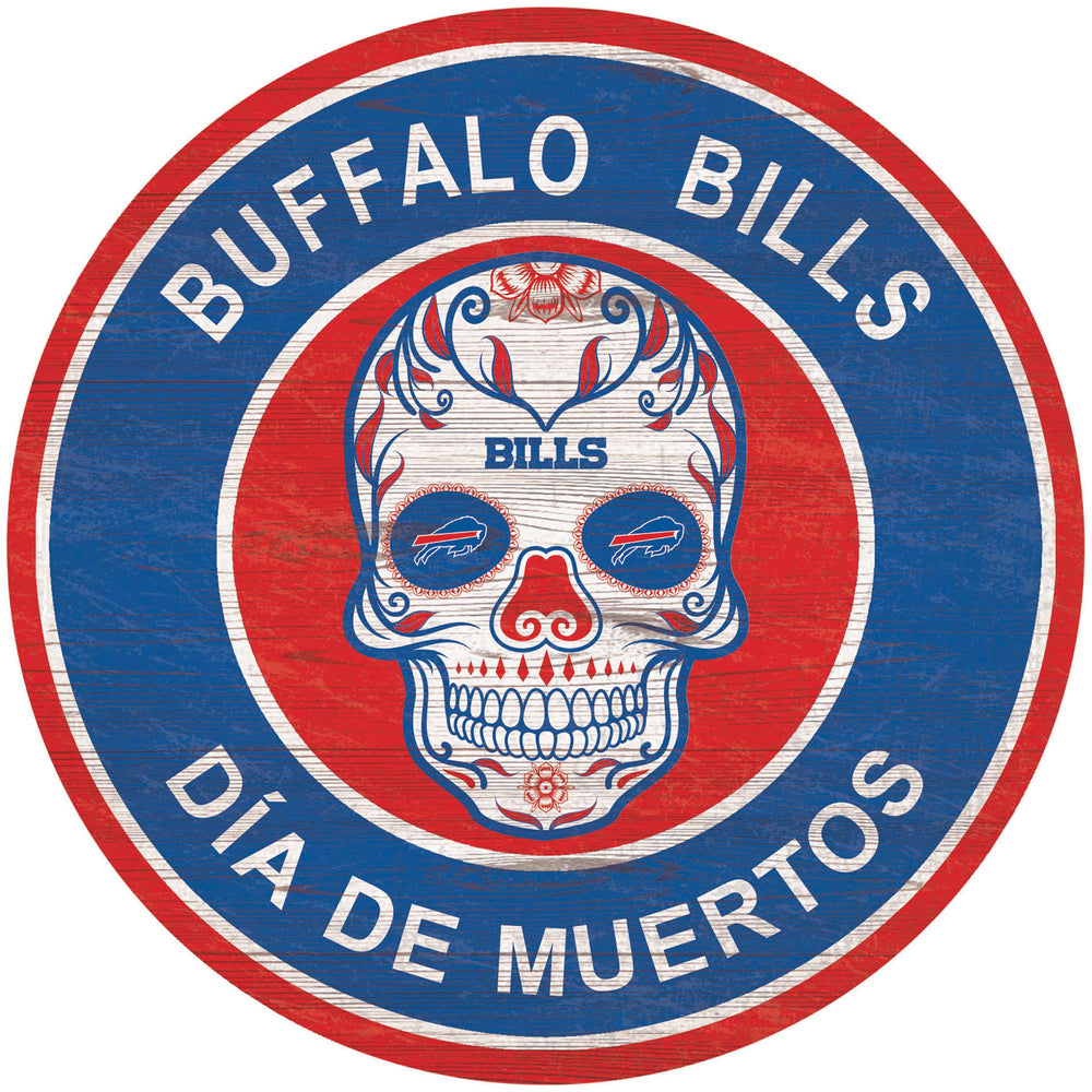 Wholesale NFL2141-Sugar Skull Circle / N2141-Buffalo Bills