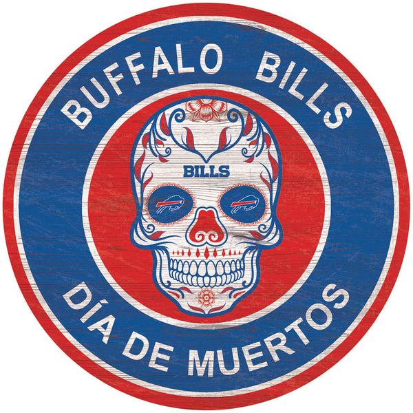 Wholesale NFL2141-Sugar Skull Circle / N2141-Buffalo Bills