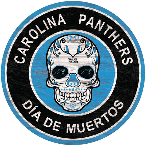 Wholesale NFL2141-Sugar Skull Circle / N2141-Carolina Panthers