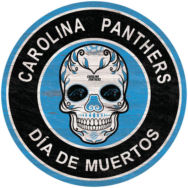 Wholesale NFL2141-Sugar Skull Circle / N2141-Carolina Panthers