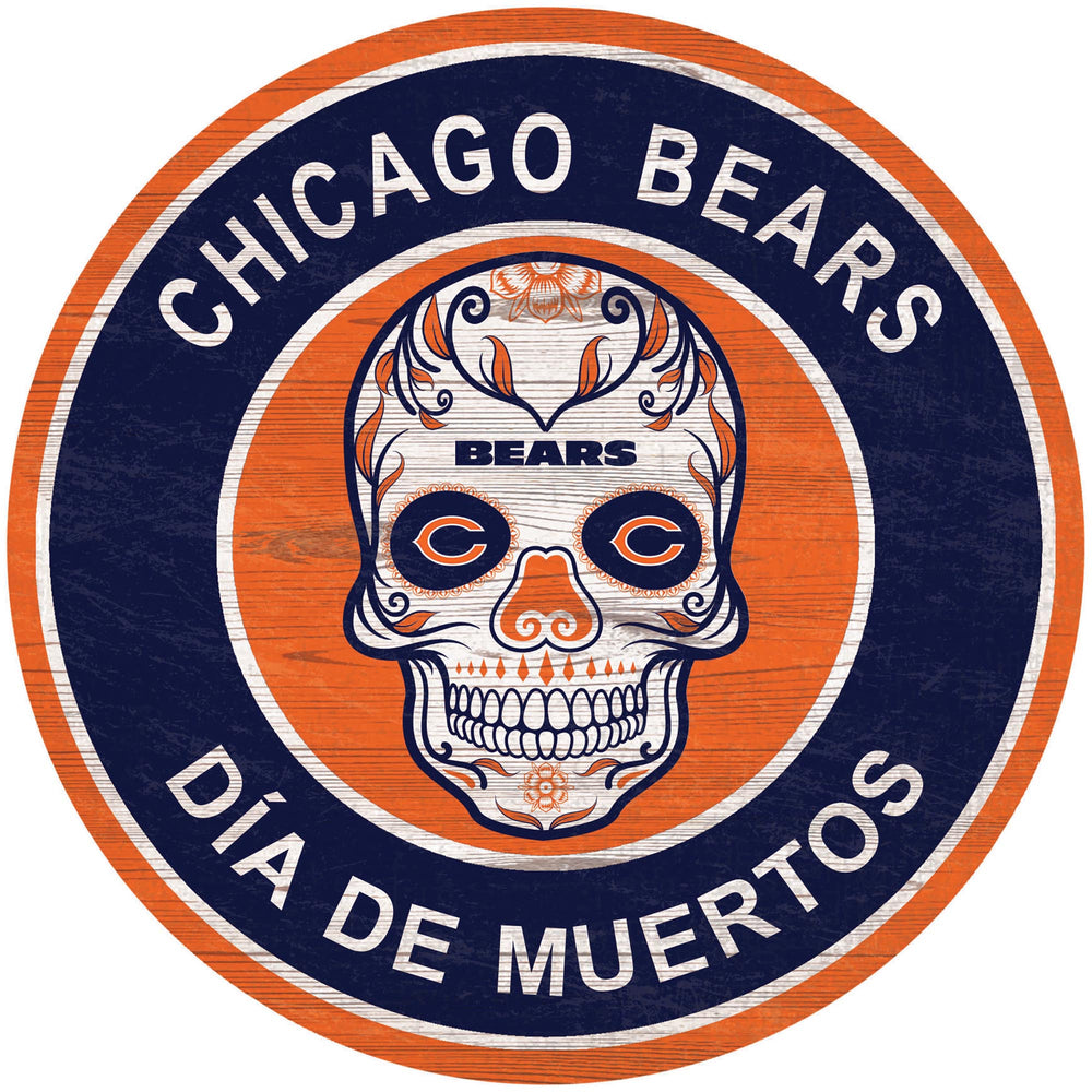 Wholesale NFL2141-Sugar Skull Circle / N2141-Chicago Bears