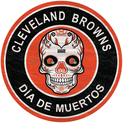 Wholesale NFL2141-Sugar Skull Circle / N2141-Cleveland Browns